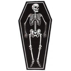 Dywanik Trumna ze Szkieletem - Sourpuss Skeleton Rug Black